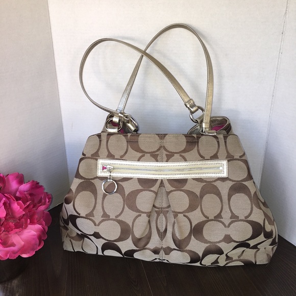 Coach Handbags - Coach large signature shoulder bag